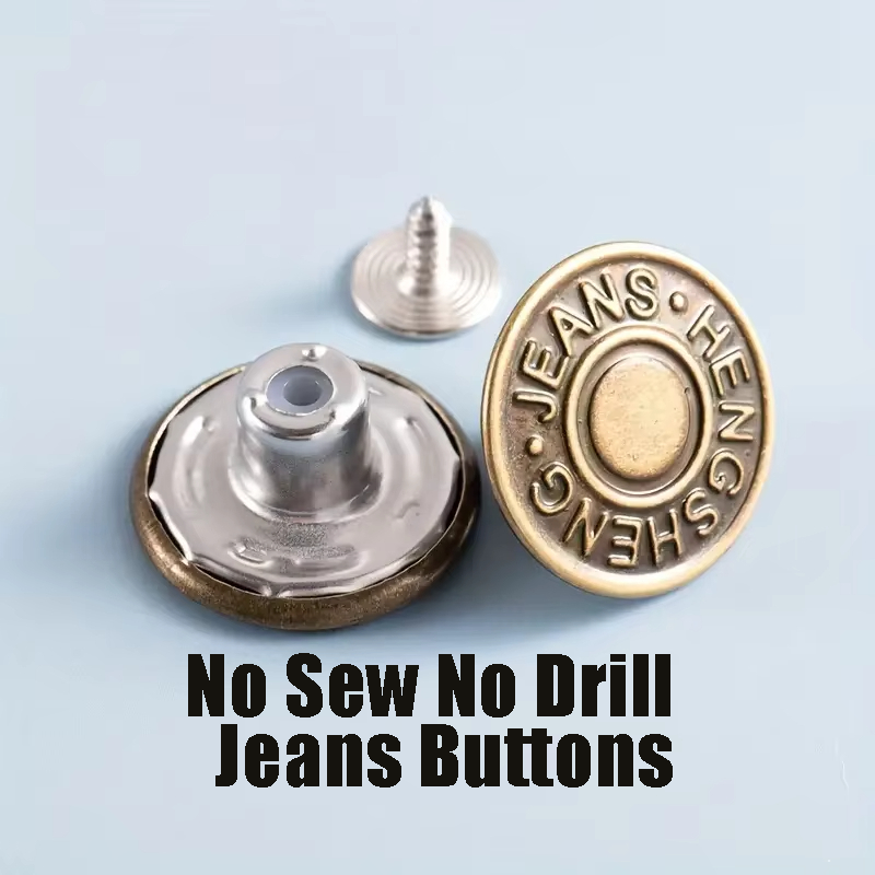 Button Hole Cutter - 10Pcs Nail Free Bronze Denim Pants