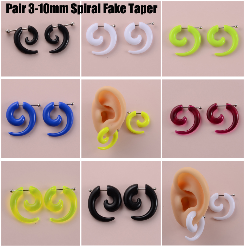 Seam Gauge Metal - 2Pcs 3-10mm Acrylic Fake Sprial Taper
