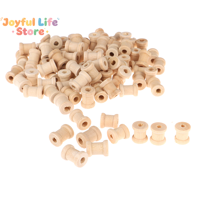 Thread Bobbins Empty - 100PCS Wooden Empty Thread Spools Wood