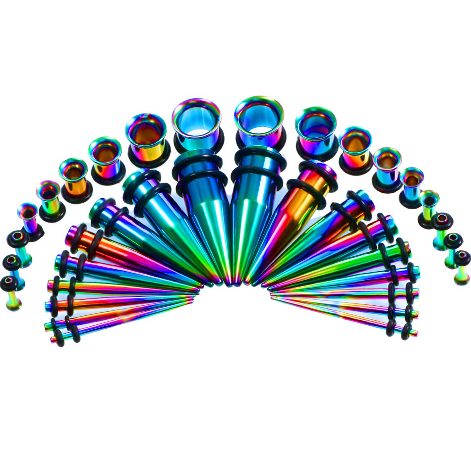 36Pcs/Lot 14G-00G Ear Gauges S - Seam Gauge Metal 评论和价格