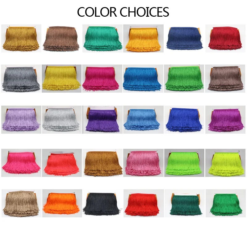 10 Yards 15cm Long Tassel Frin - Textile For Sewing 评论和价格