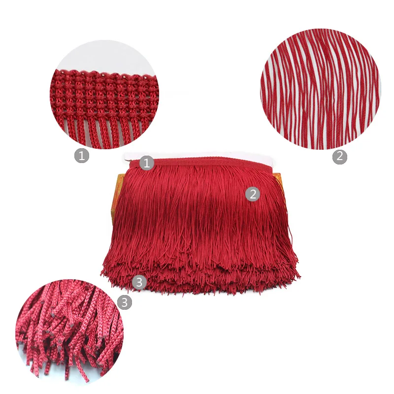 10 Yards 15cm Long Tassel Frin - Textile For Sewing 评论和价格