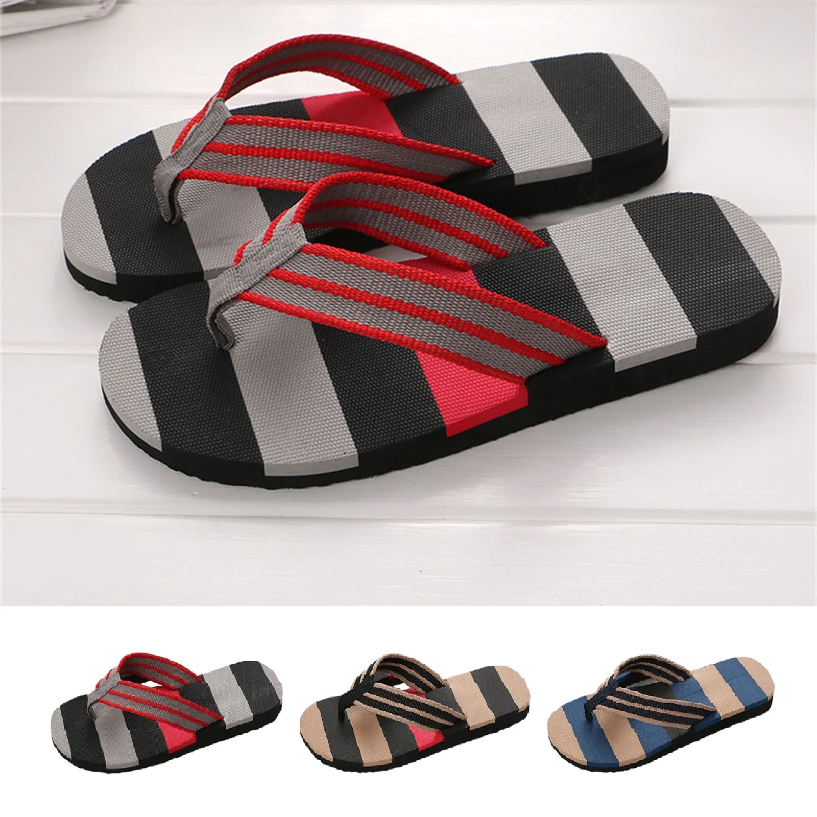 New Men's Slippers Men Summer  - Sewing Nylon 评论和价格