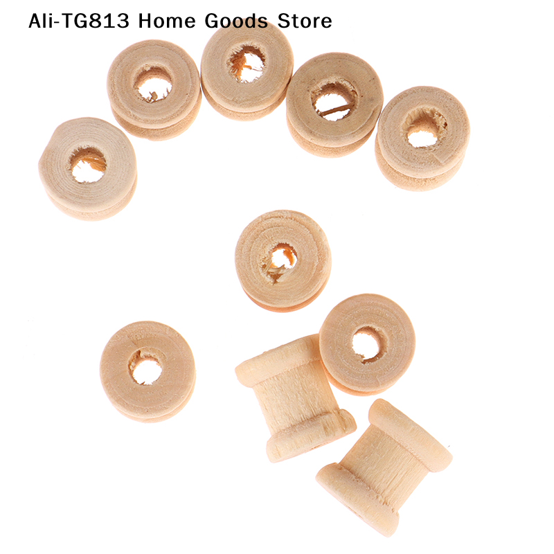 [TG813]100PCS Wooden Empty Thr - Thread Bobbins Empty 评论和价格
