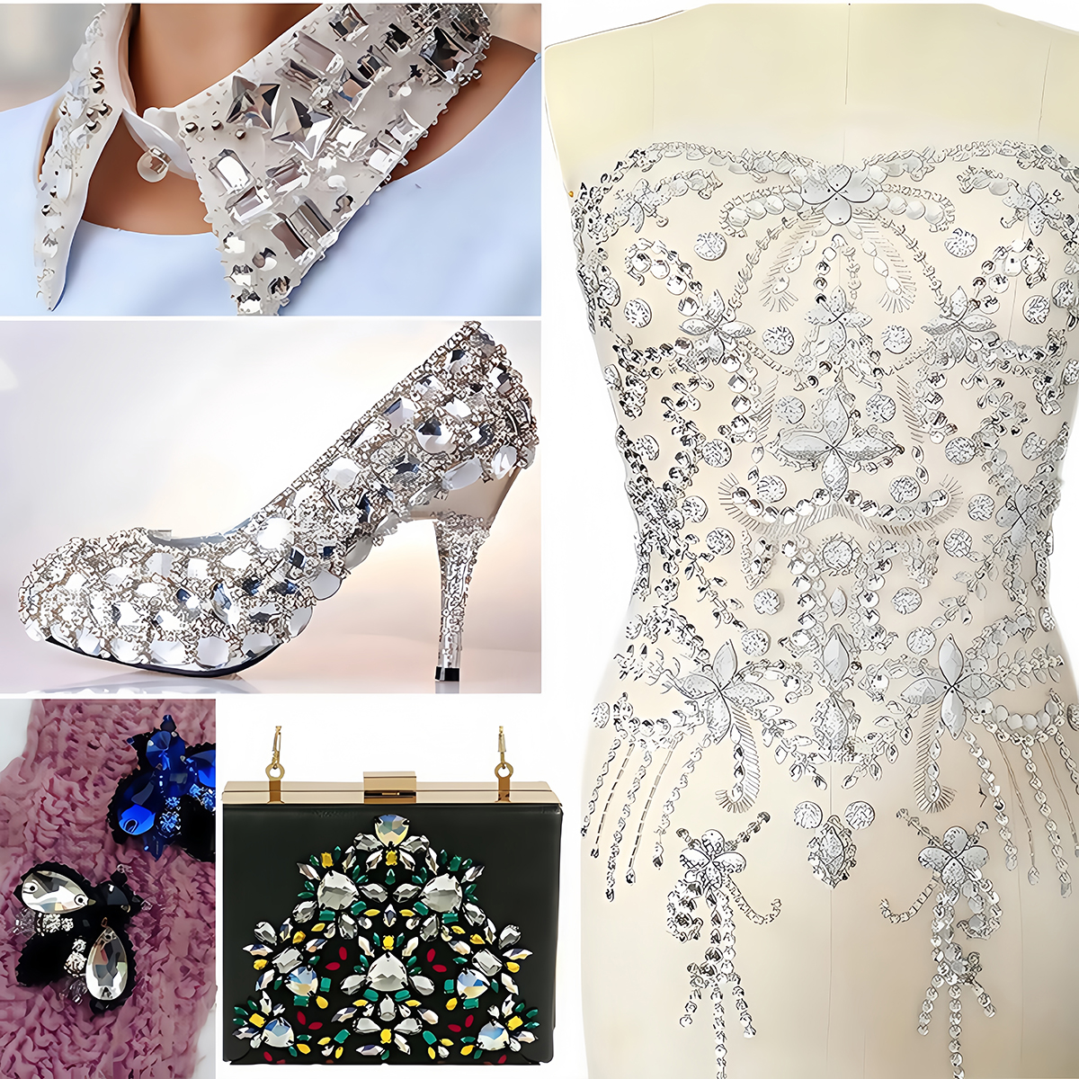 S Shape Sew On Rhinestone Crys - Sewing Garments 评论和价格