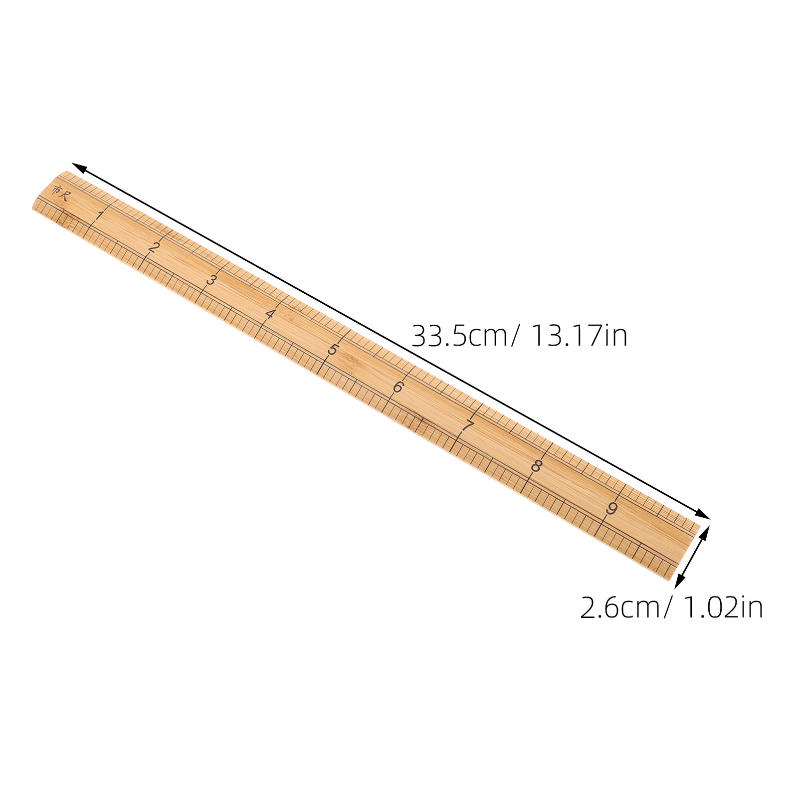 2Pcs Bamboo Straight Ruler 33C - Sewing Garments 评论和价格