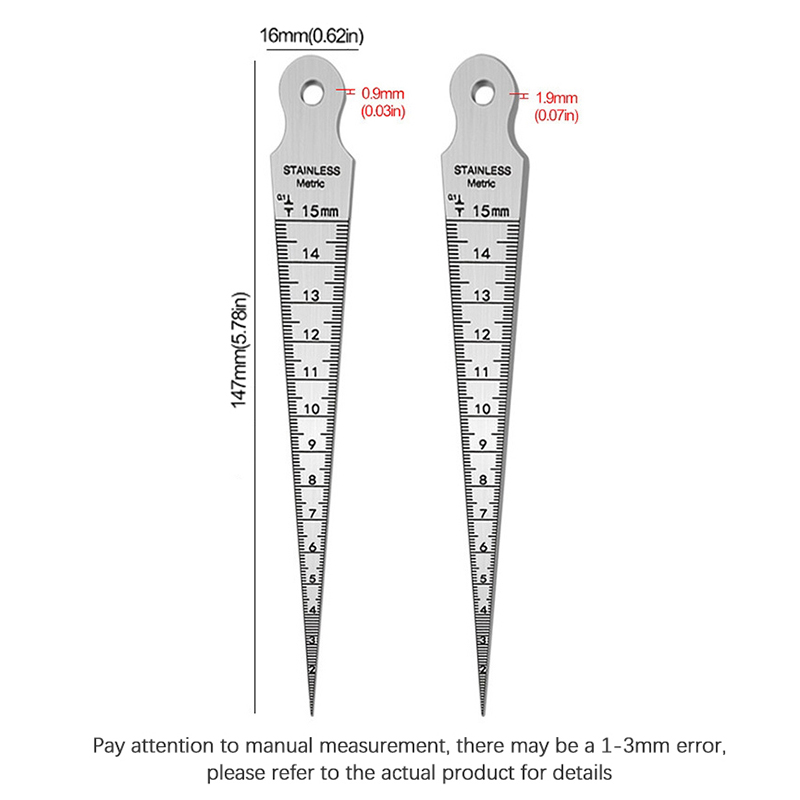 ❤️ 1-15mm Stainless Steel Tape - Seam Gauge Metal 评论和价格