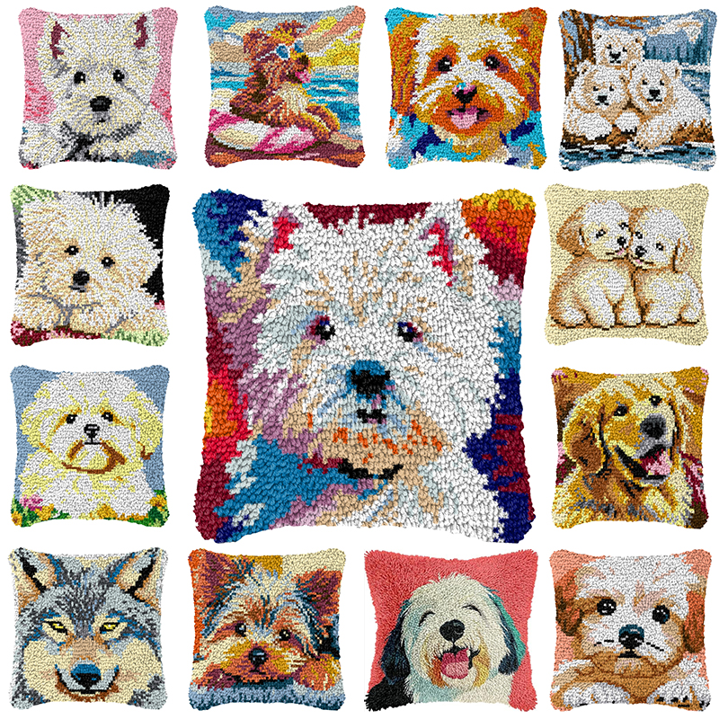 Cute Dog Embroidery Latch Hook - Sewing Pin Cushion 评论和价格