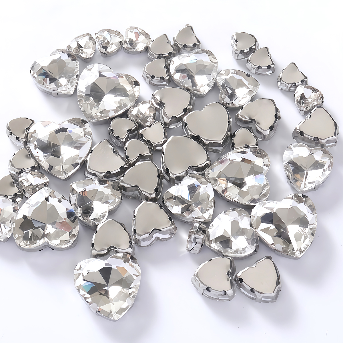 Heart Shape Glass Rhinestones  - Sewing Garments 评论和价格