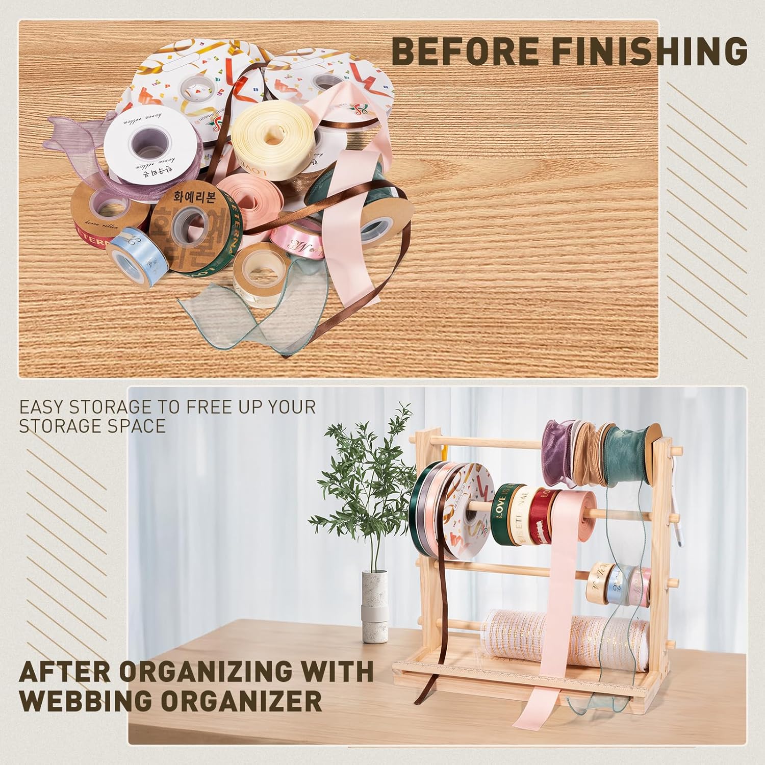Ribbon Storage Rack Spool Hold - Sewing Roll 评论和价格