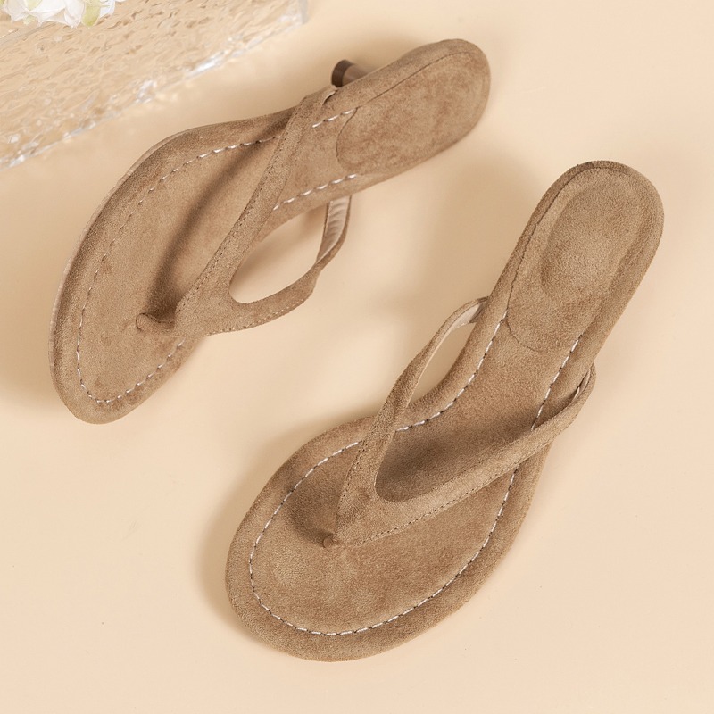 Women Brown Heeled Sandals wit - Sewing Nylon 评论和价格