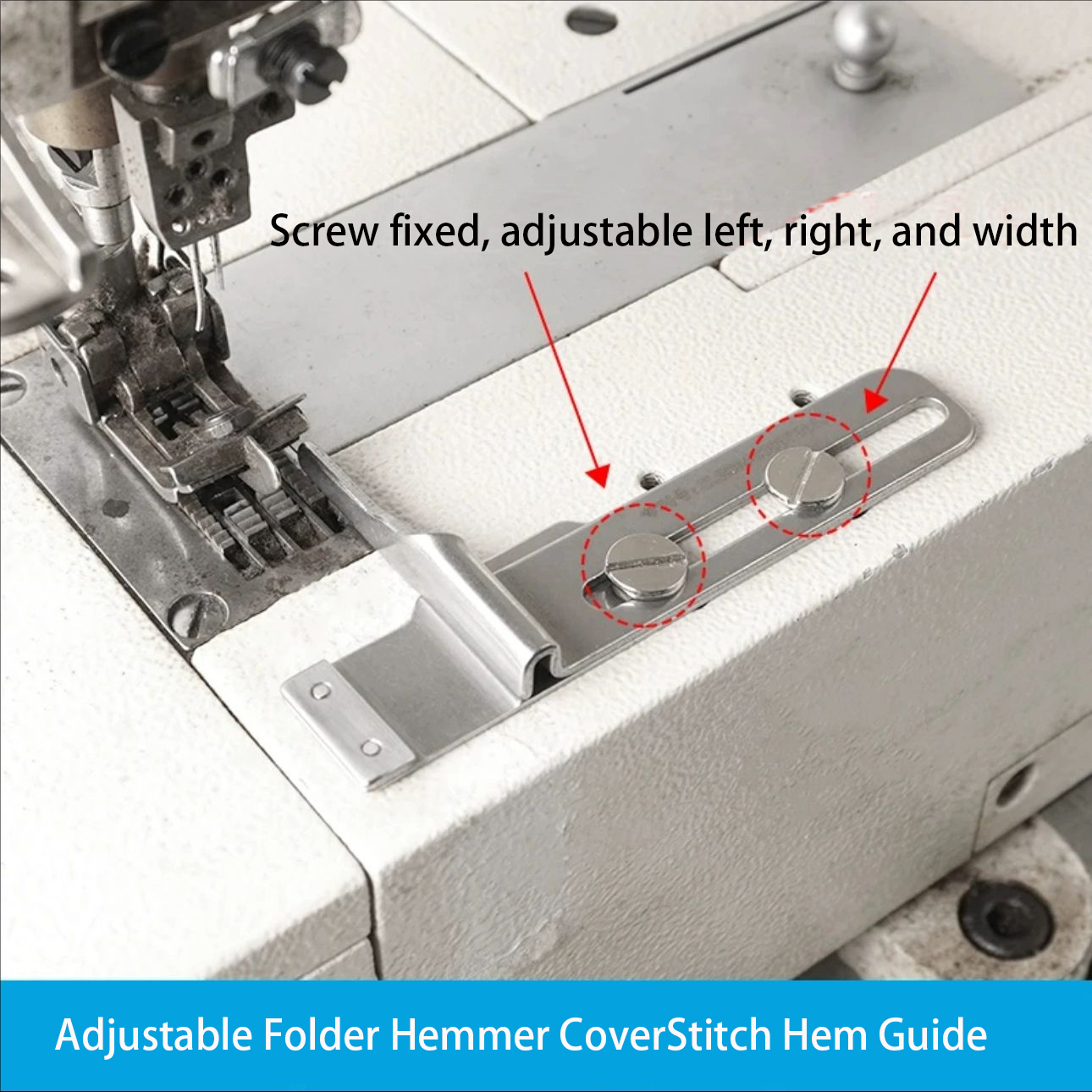 Adjustable Folder Hemmer Cover - Seam Gauge Metal 评论和价格