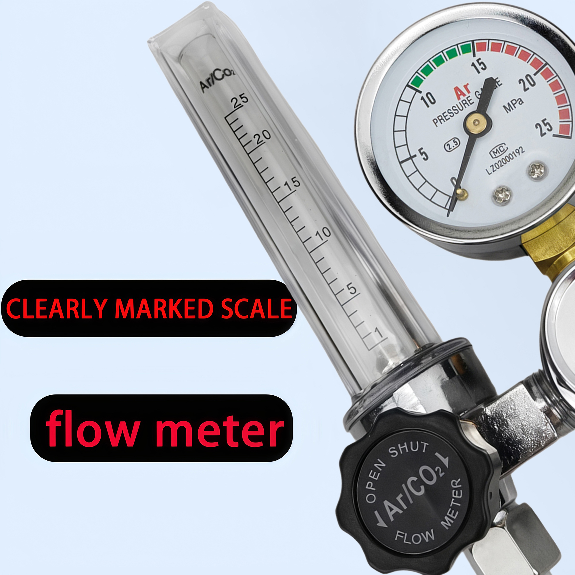 NEW Argon Regulator 0-25Mpa Ar - Seam Gauge Metal 评论和价格