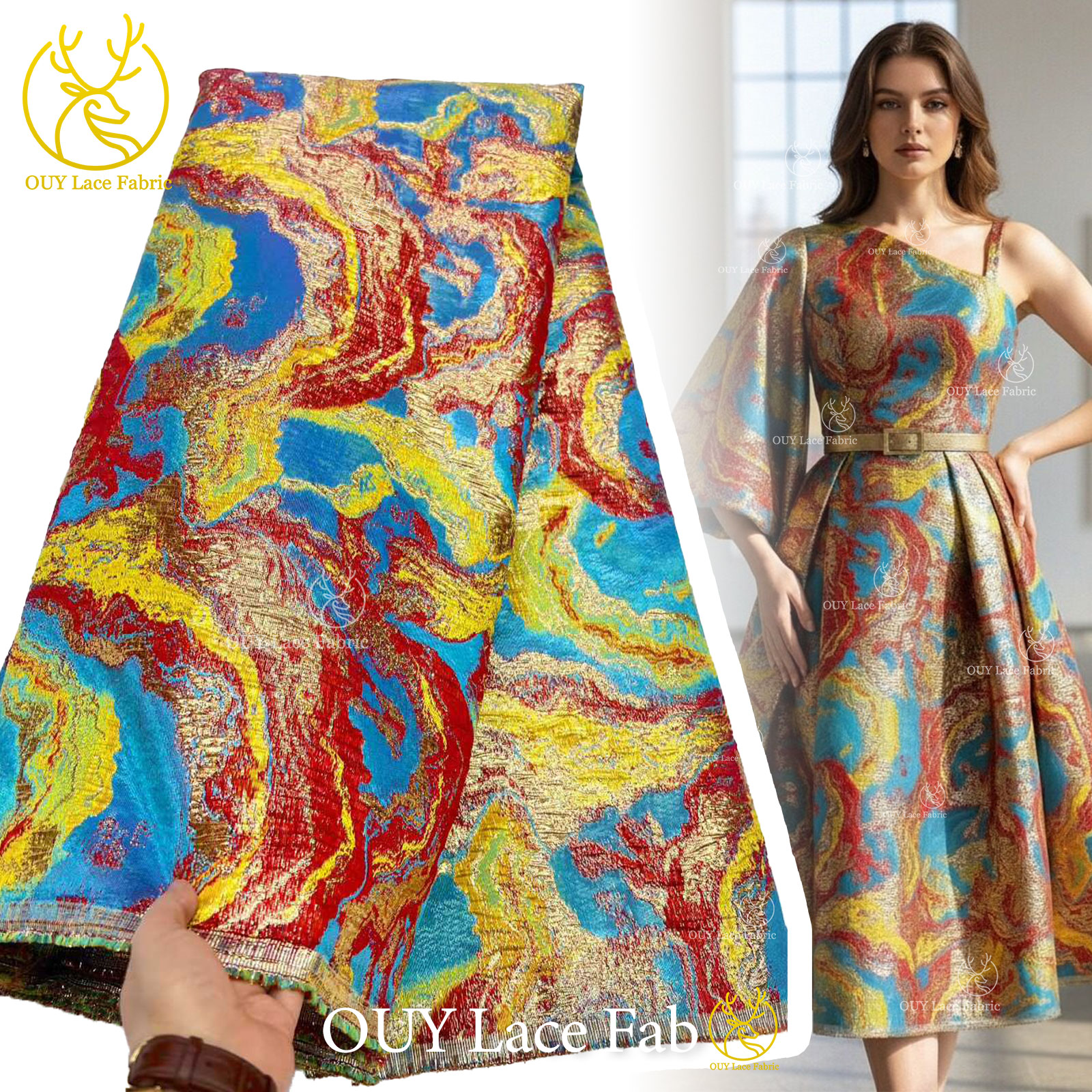 Fashion Brocade Jacquard Lace  - Sewing Gathering 评论和价格
