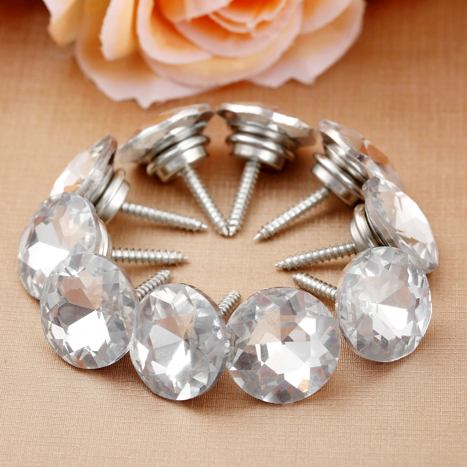 10pcs 20mm Studs Shiny Pattern - Button Hole Cutter 评论和价格