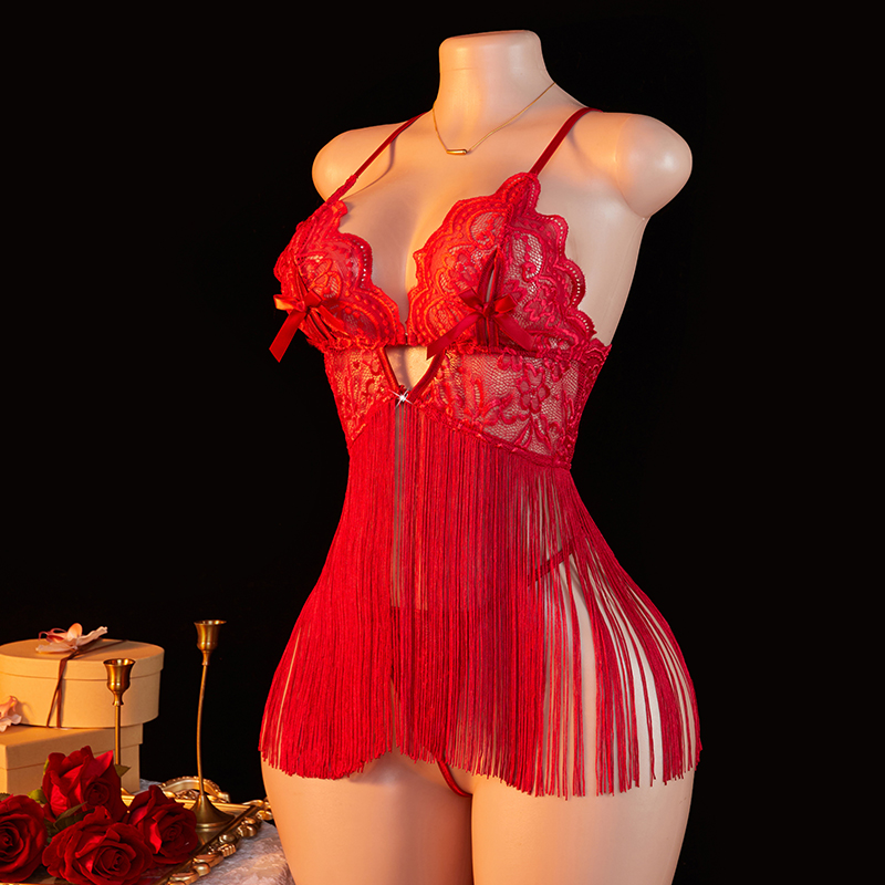 Transparent Lace Women Red Str - Sewing Nylon 评论和价格