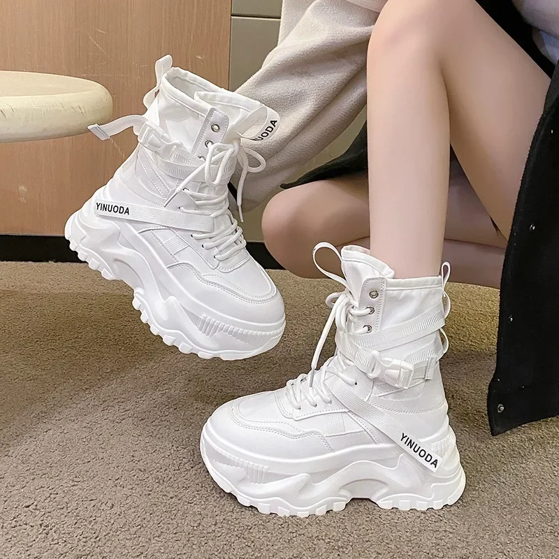 Fashion Women Chunky Platform  - Sewing Nylon 评论和价格