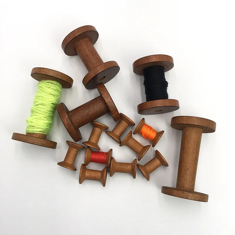 1Pc Brown Big Wood Empty Spool - Thread Bobbins Empty 评论和价格