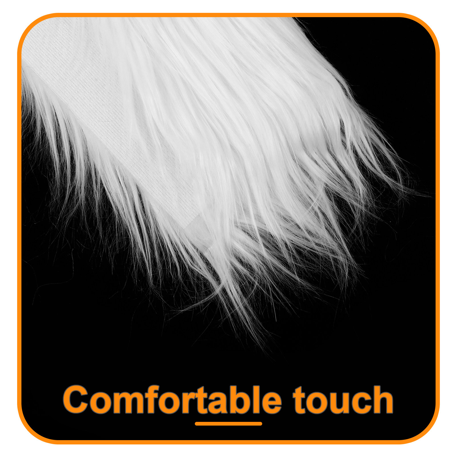2Pcs Square Long Hair Faux Fab - Textile For Sewing 评论和价格