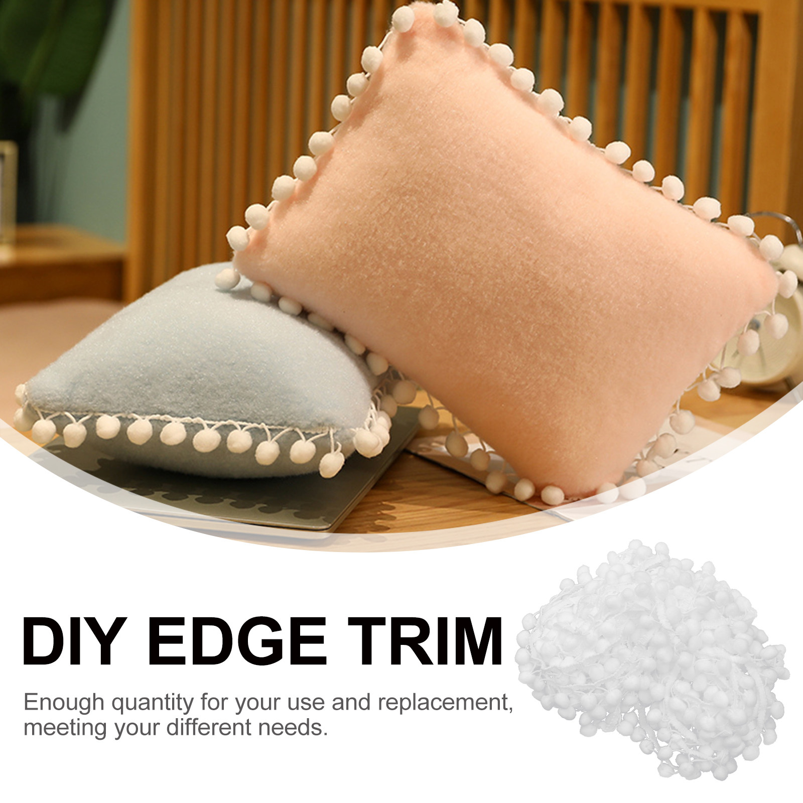 1 Roll Hair Ball Curtain Trim  - Sewing Roll 评论和价格