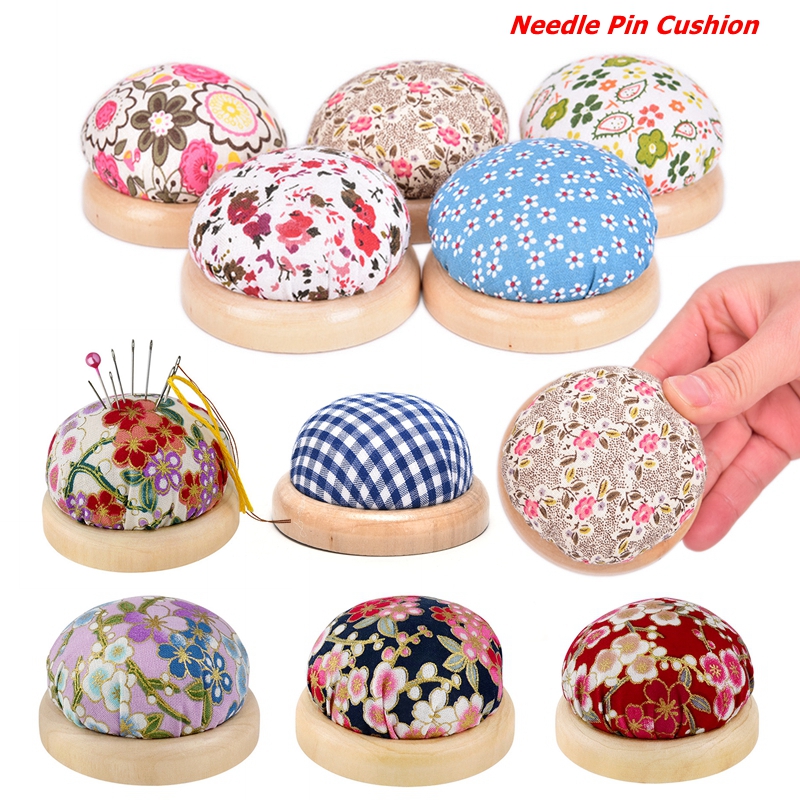 1pc Wood Bottom Base Needle Pi - Sewing Pin Cushion 评论和价格