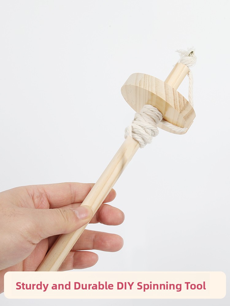 Wooden Spinning Mallet DIY Yar - Textile For Sewing 评论和价格