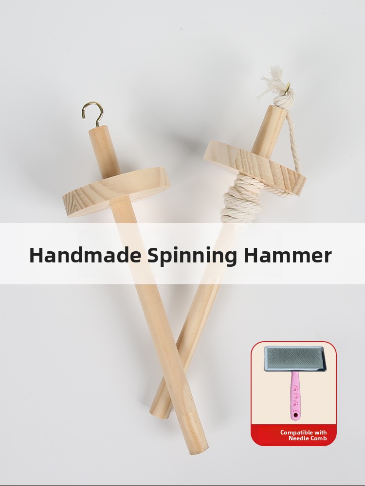 Wooden Spinning Mallet DIY Yar - Textile For Sewing 评论和价格