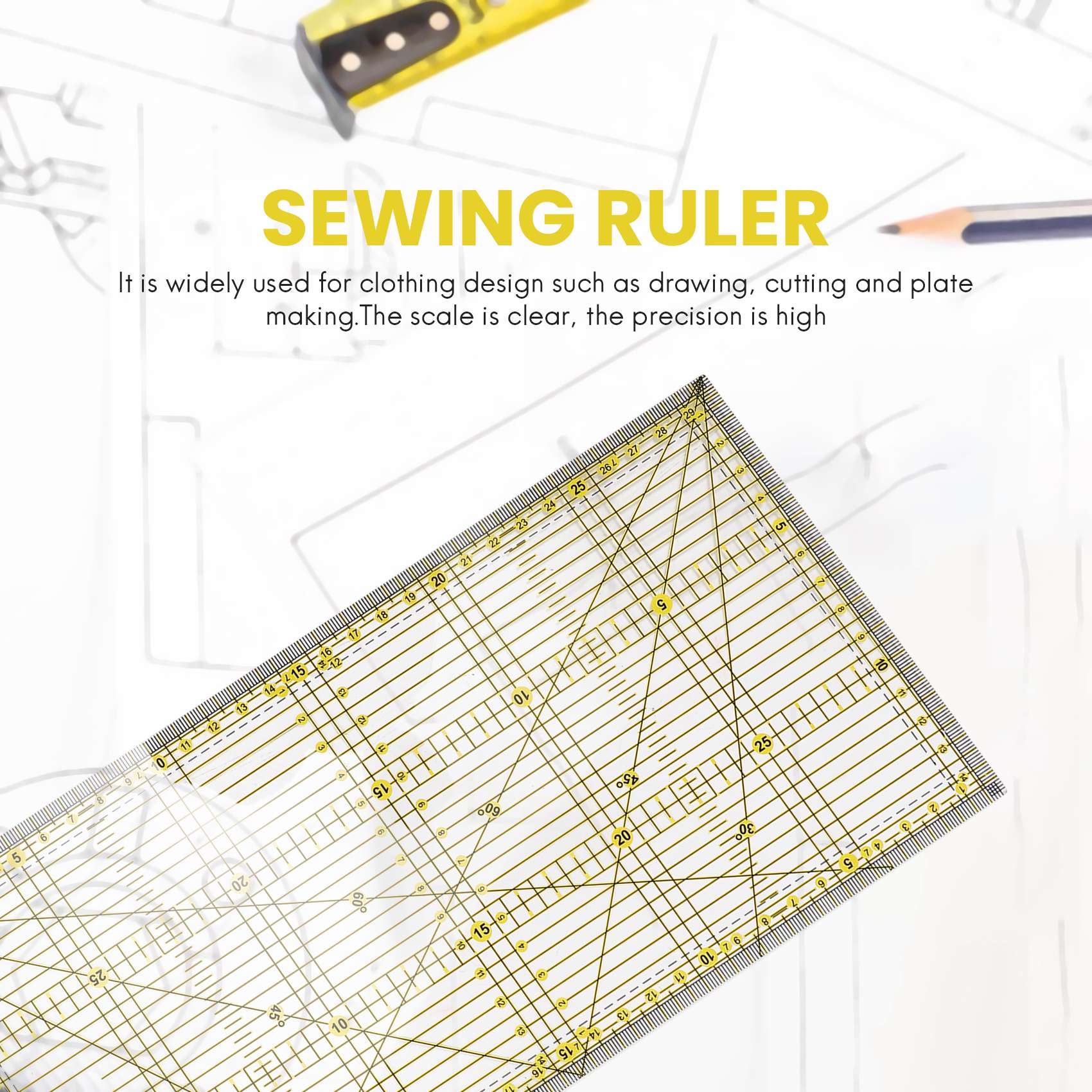 Cutting Ruler Multi-Purpose Pa - Sewing Garments 评论和价格