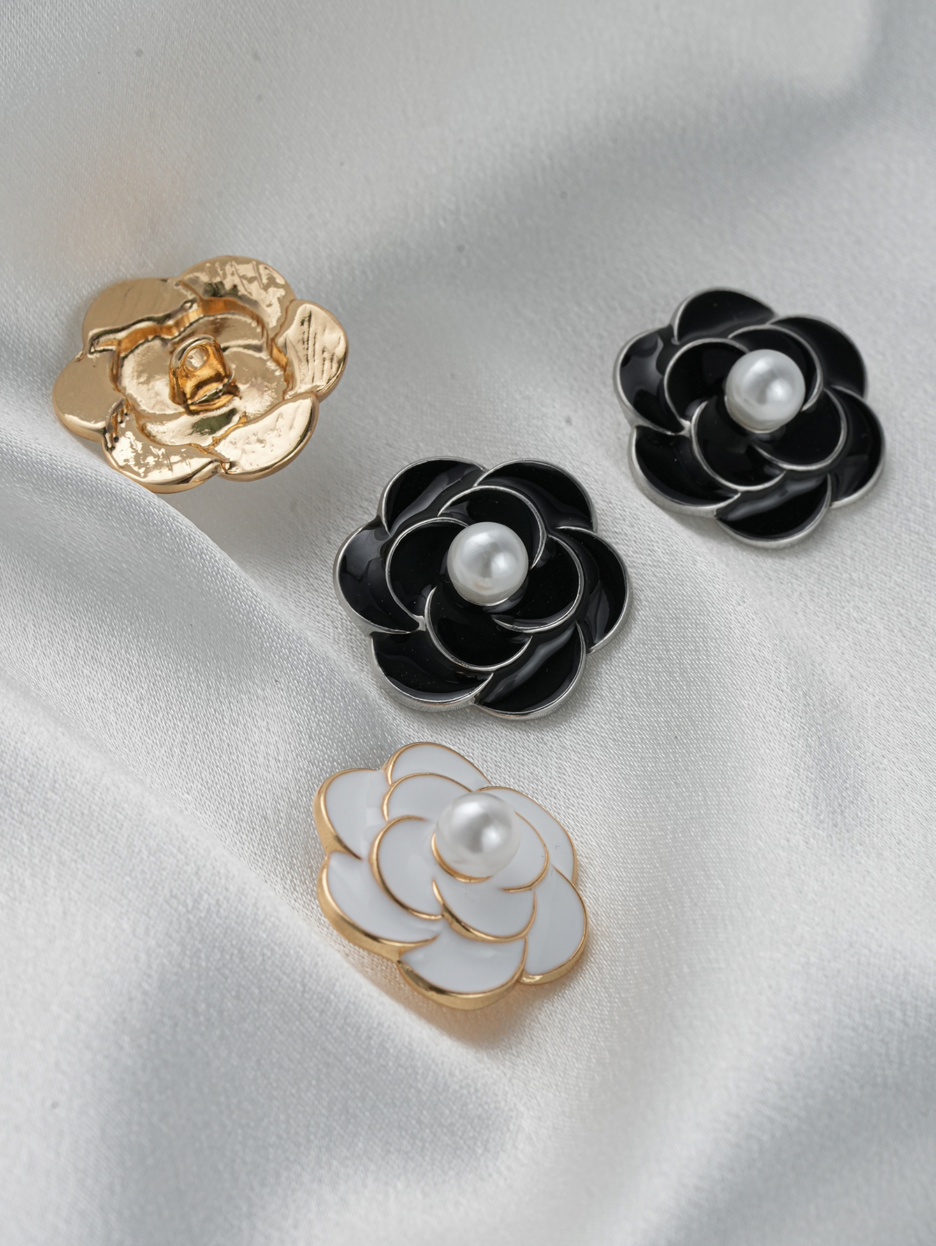 6pcs/pack Camellia Flower Enam - Button Hole Cutter 评论和价格