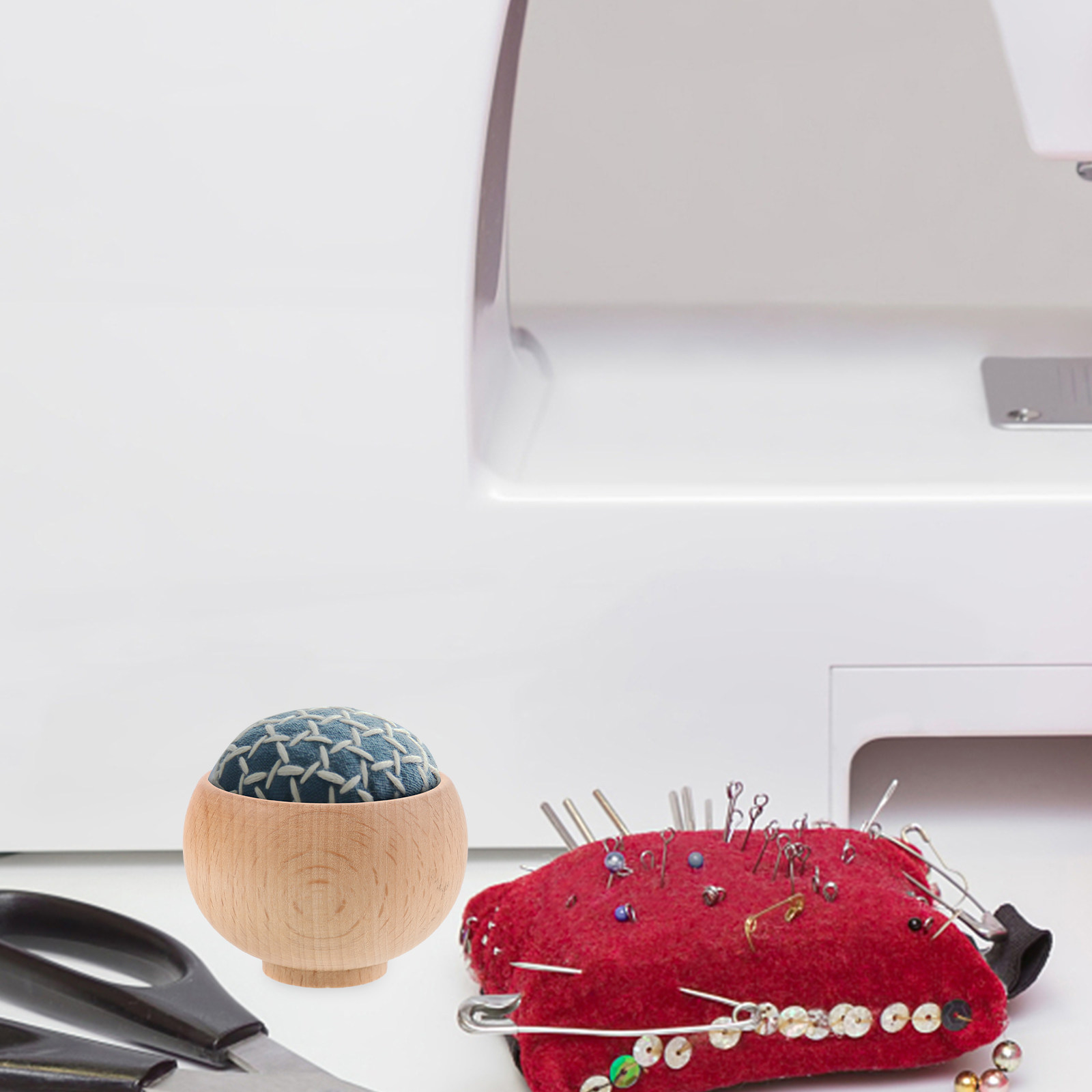 4Pcs Reusable Wooden Pincushio - Sewing Pin Cushion 评论和价格