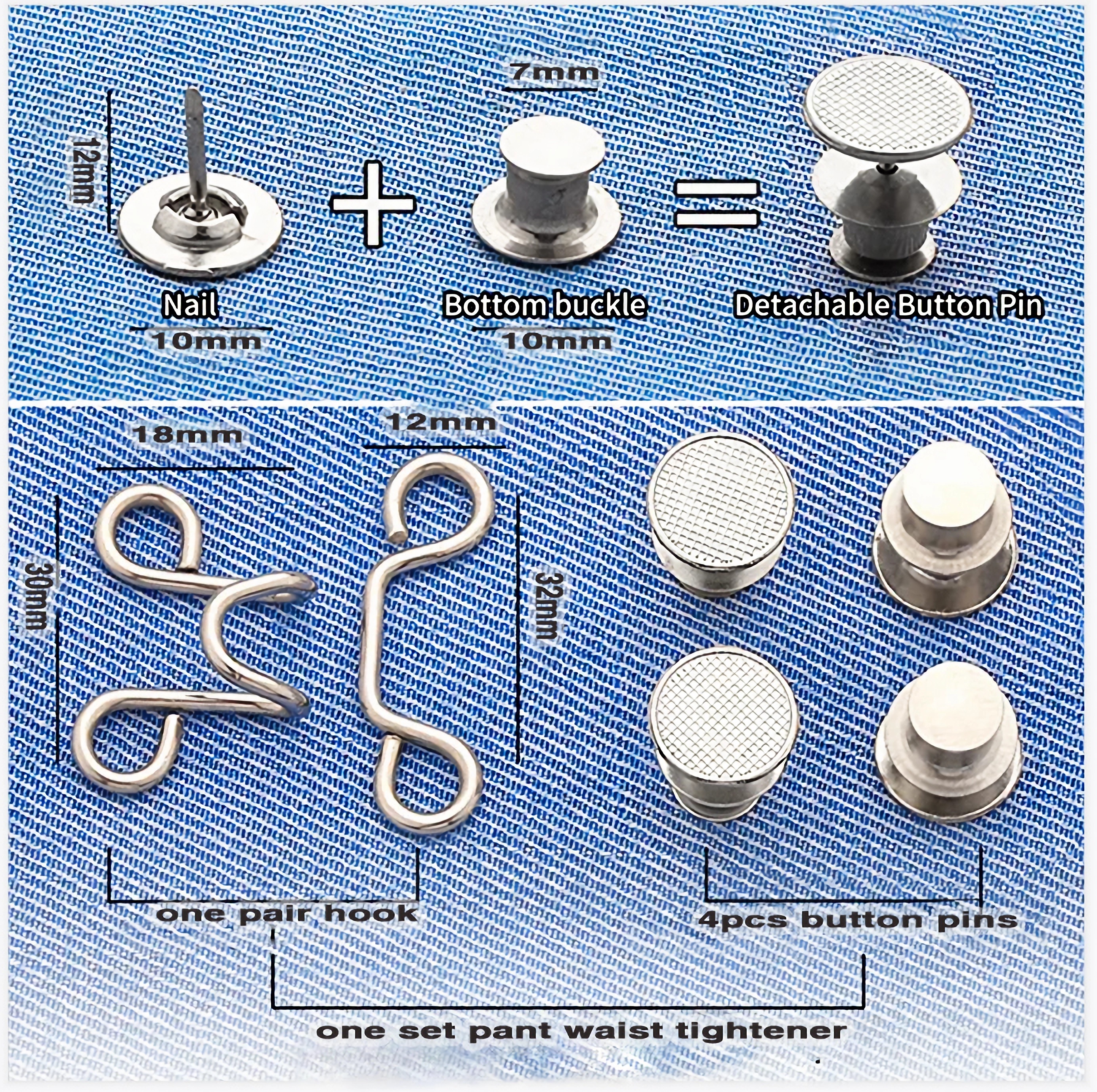 1/4Set Nail-free Metal Jeans B - Button Hole Cutter 评论和价格