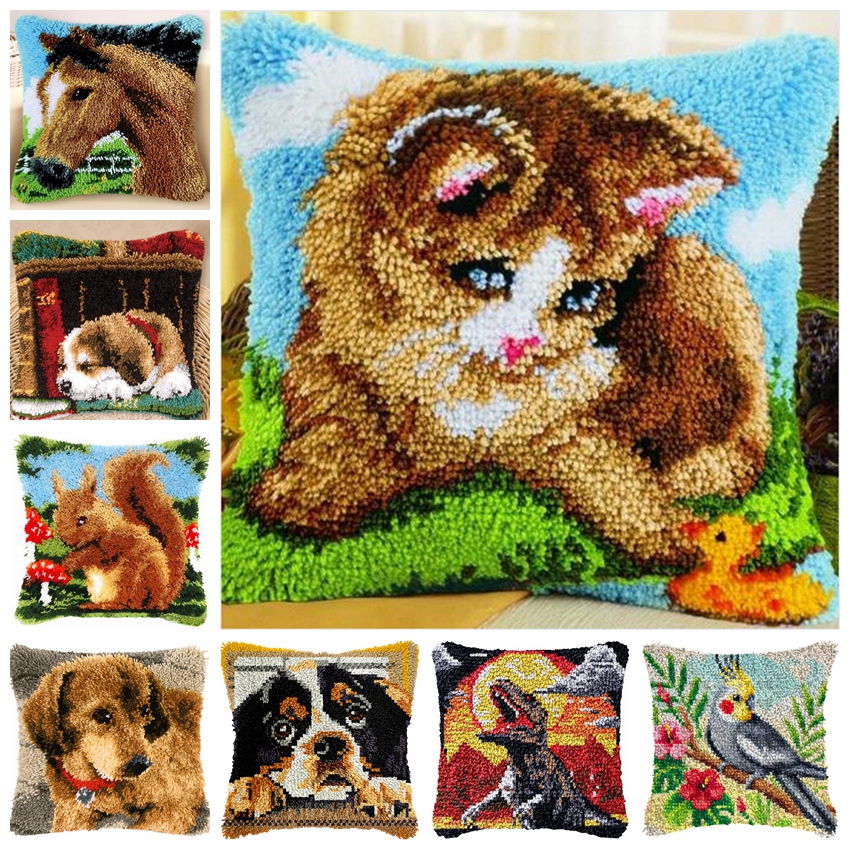 Cat Series Latch Hook Kit Mats - Sewing Pin Cushion 评论和价格