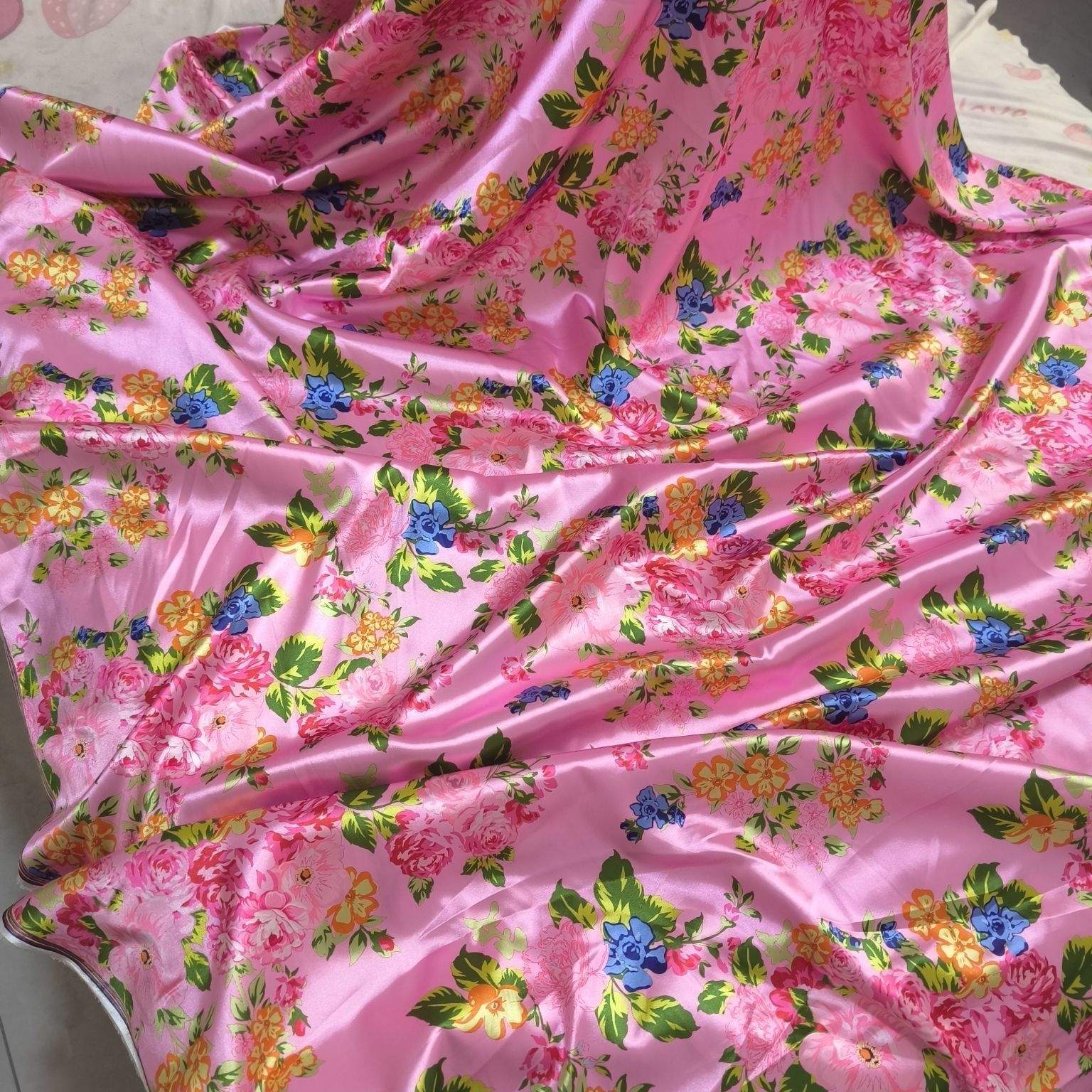 Satin Fabric Cloth without Ove - Textile For Sewing 评论和价格