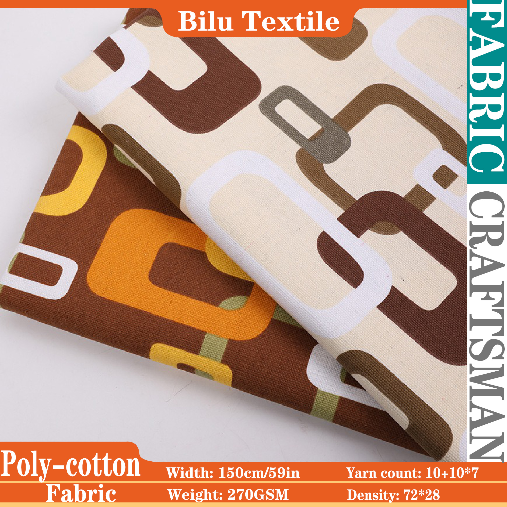 Poly-Cotton Canvas Fabric - De - Textile For Sewing 评论和价格