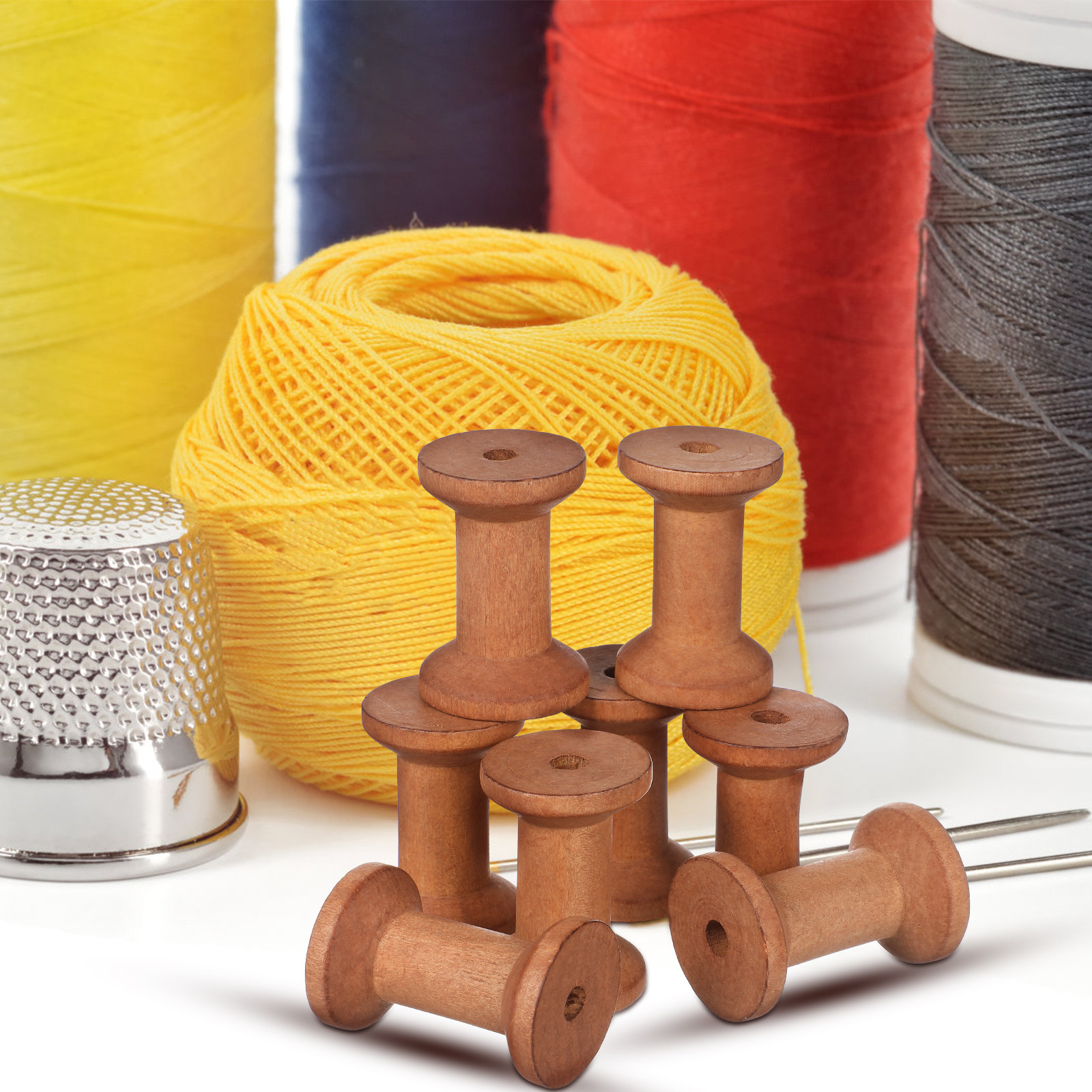 20Pcs Empty Wood Spools Thread - Thread Bobbins Empty 评论和价格