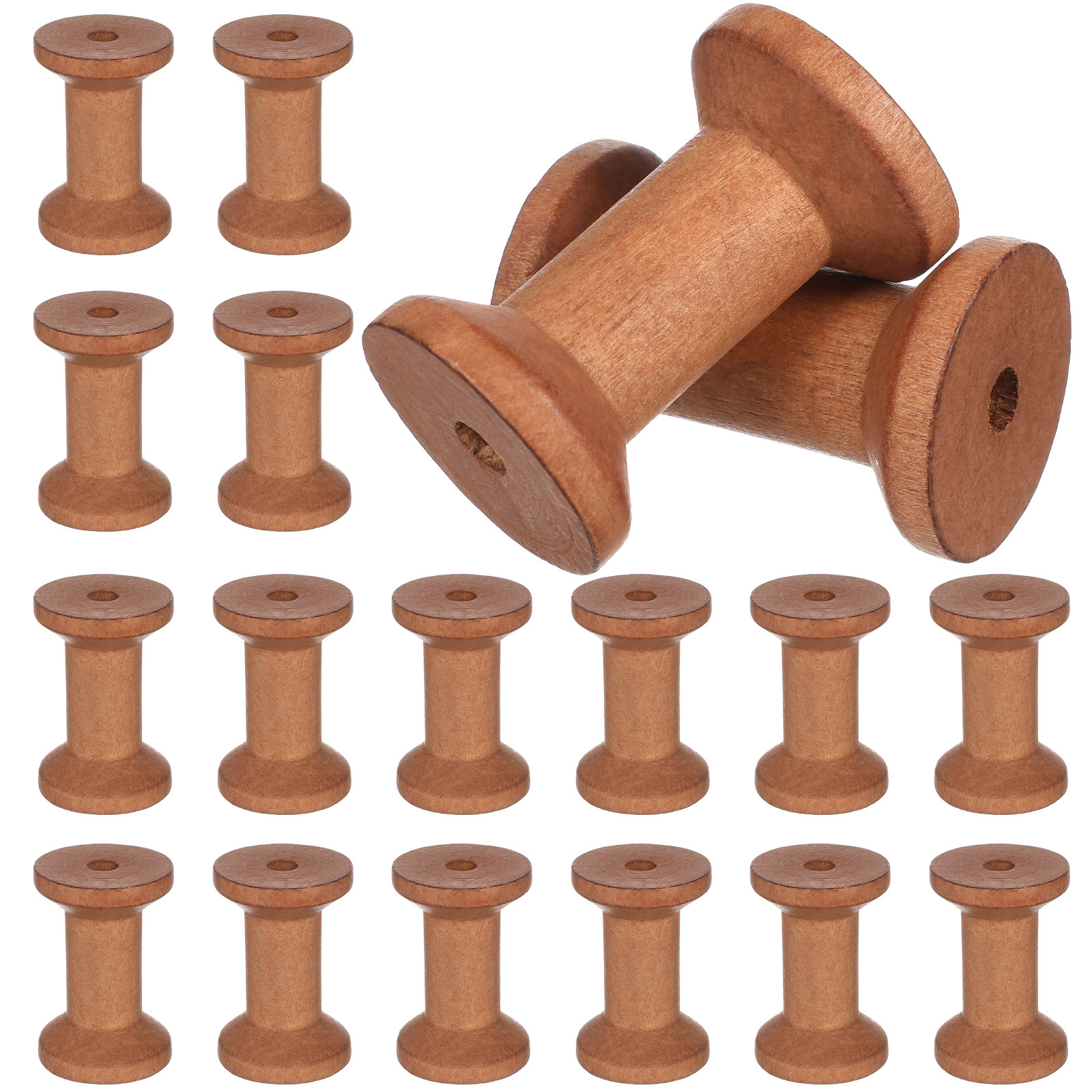 20Pcs Empty Wood Spools Thread - Thread Bobbins Empty 评论和价格