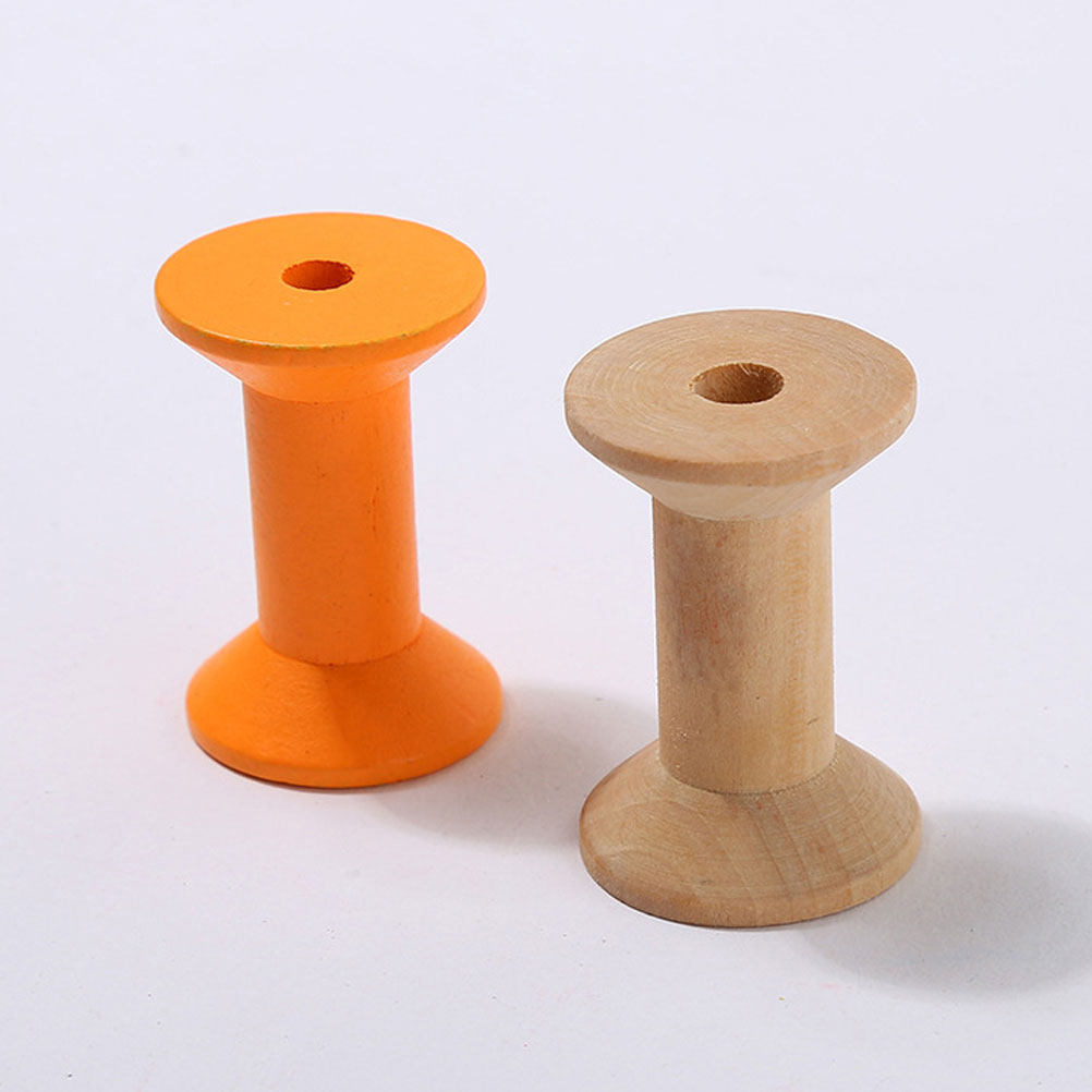 20Pcs Wood Spools Colorful Hou - Sewing Roll 评论和价格